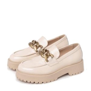 NeroGiardini : Mocassins beiges vernis